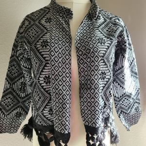 (2) Handmade loom knitted jacket